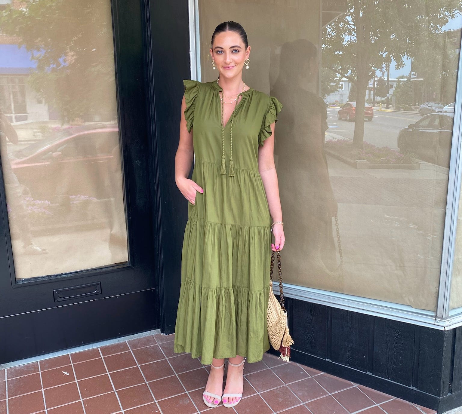 Neve Olive Green Dress