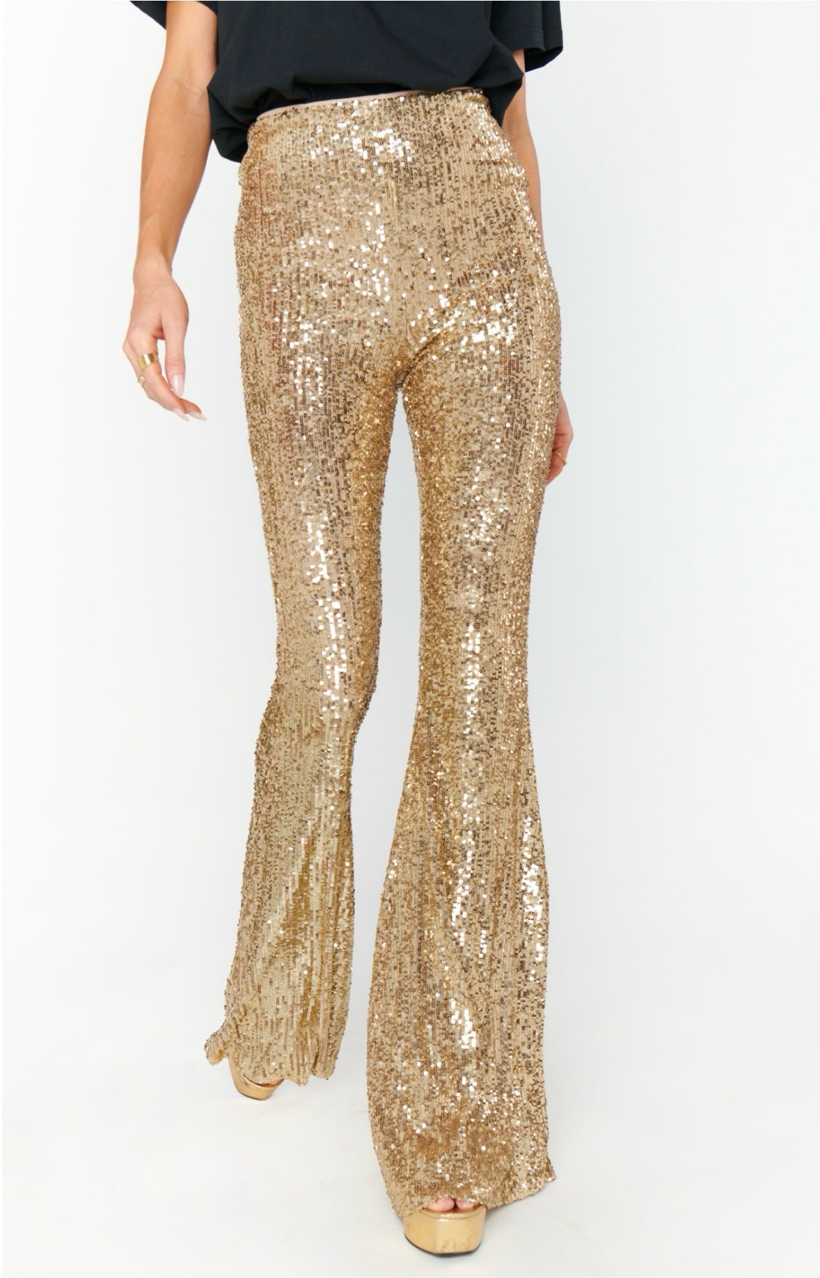 Mercury Bells Golden Girl Sequin Pants