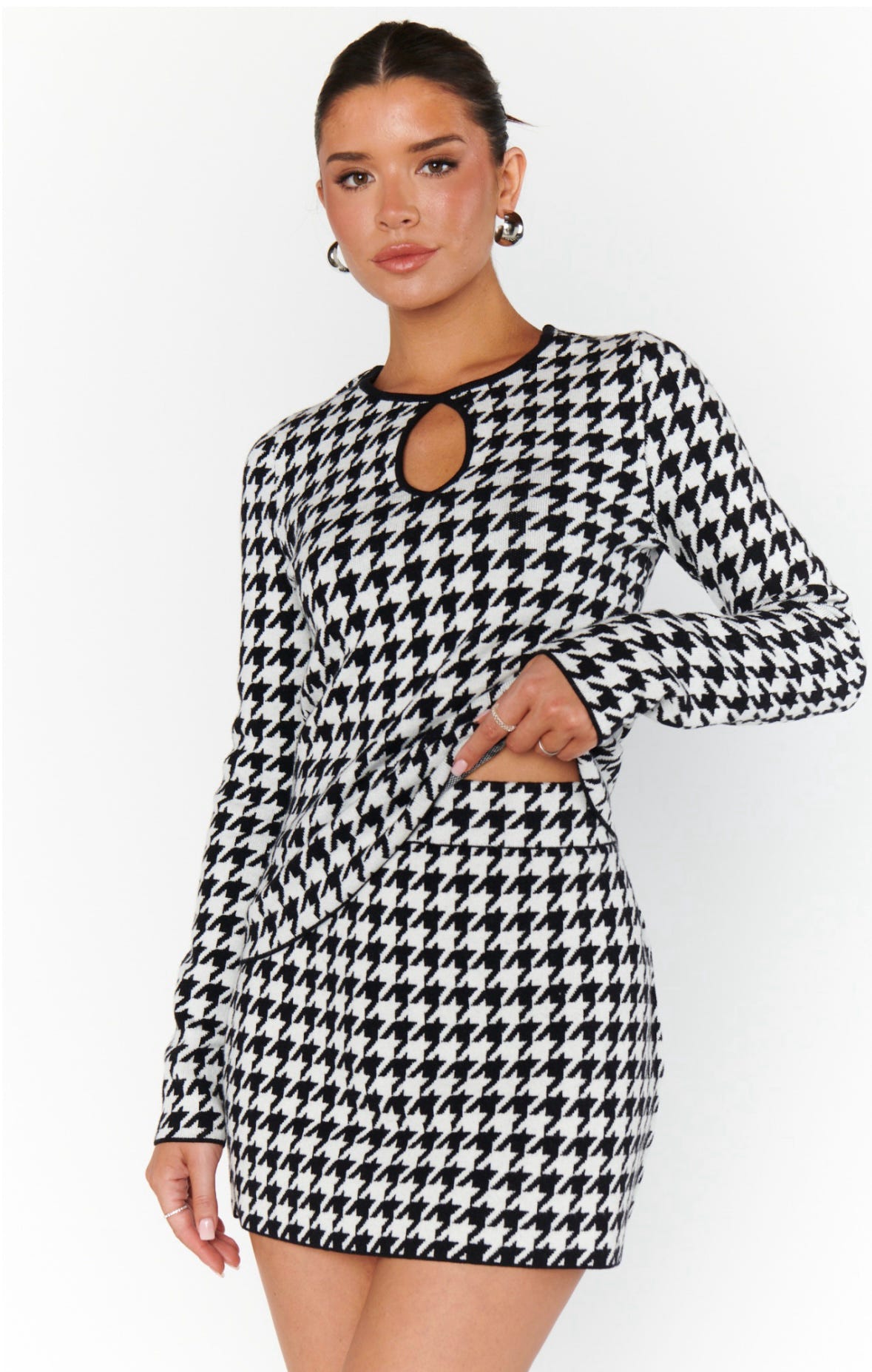 Tippi Skirt Houndstooth Knit