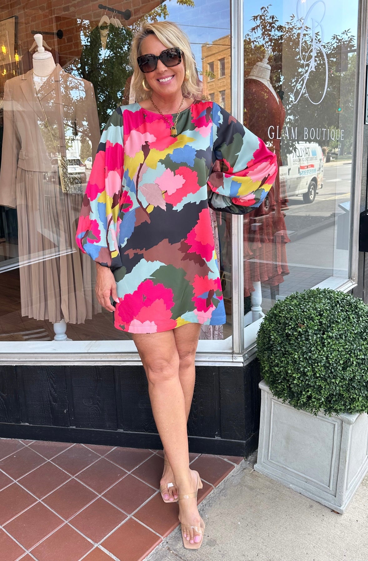 Cecily Dress in Painted Floral