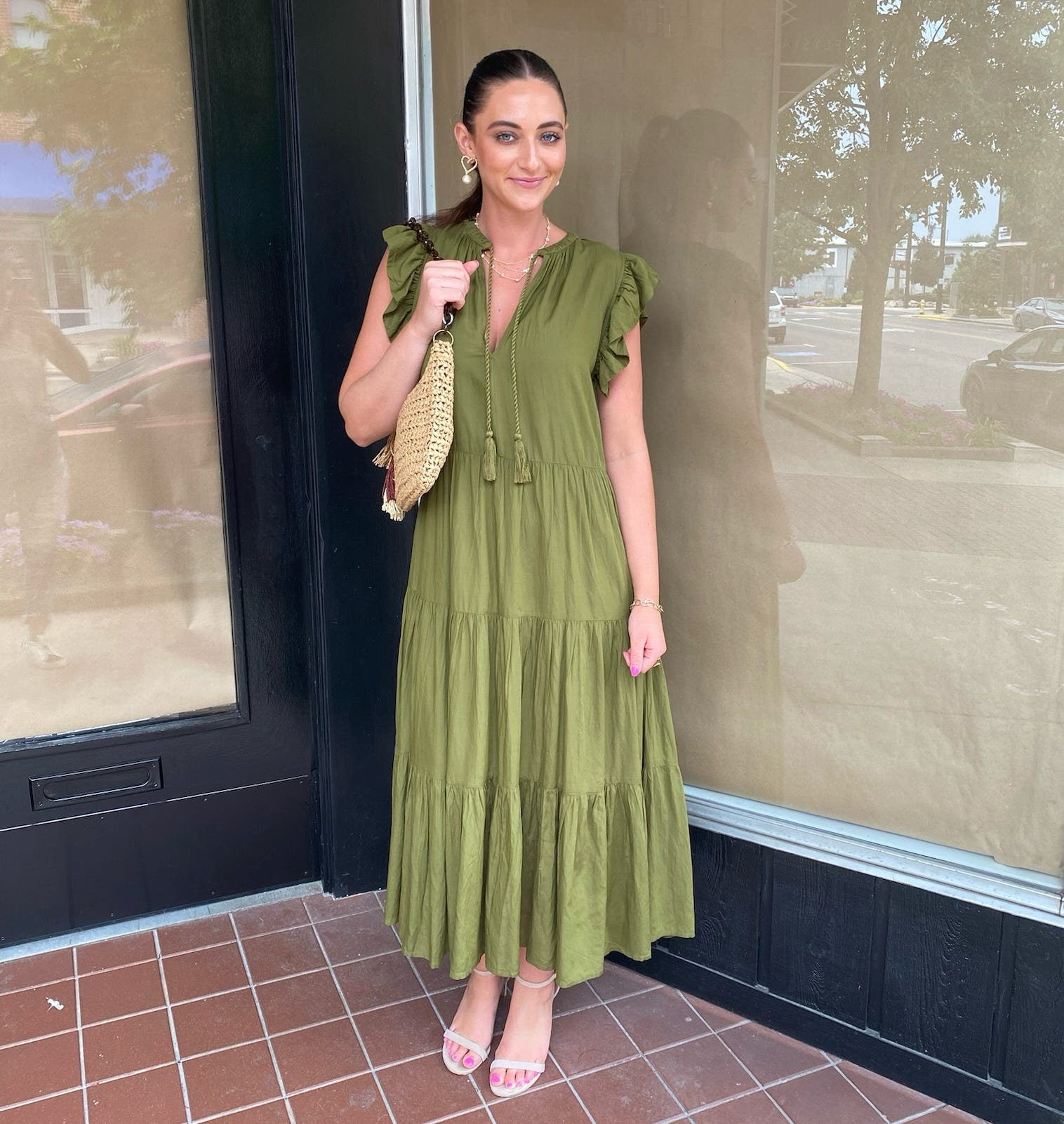 Neve Olive Green Dress