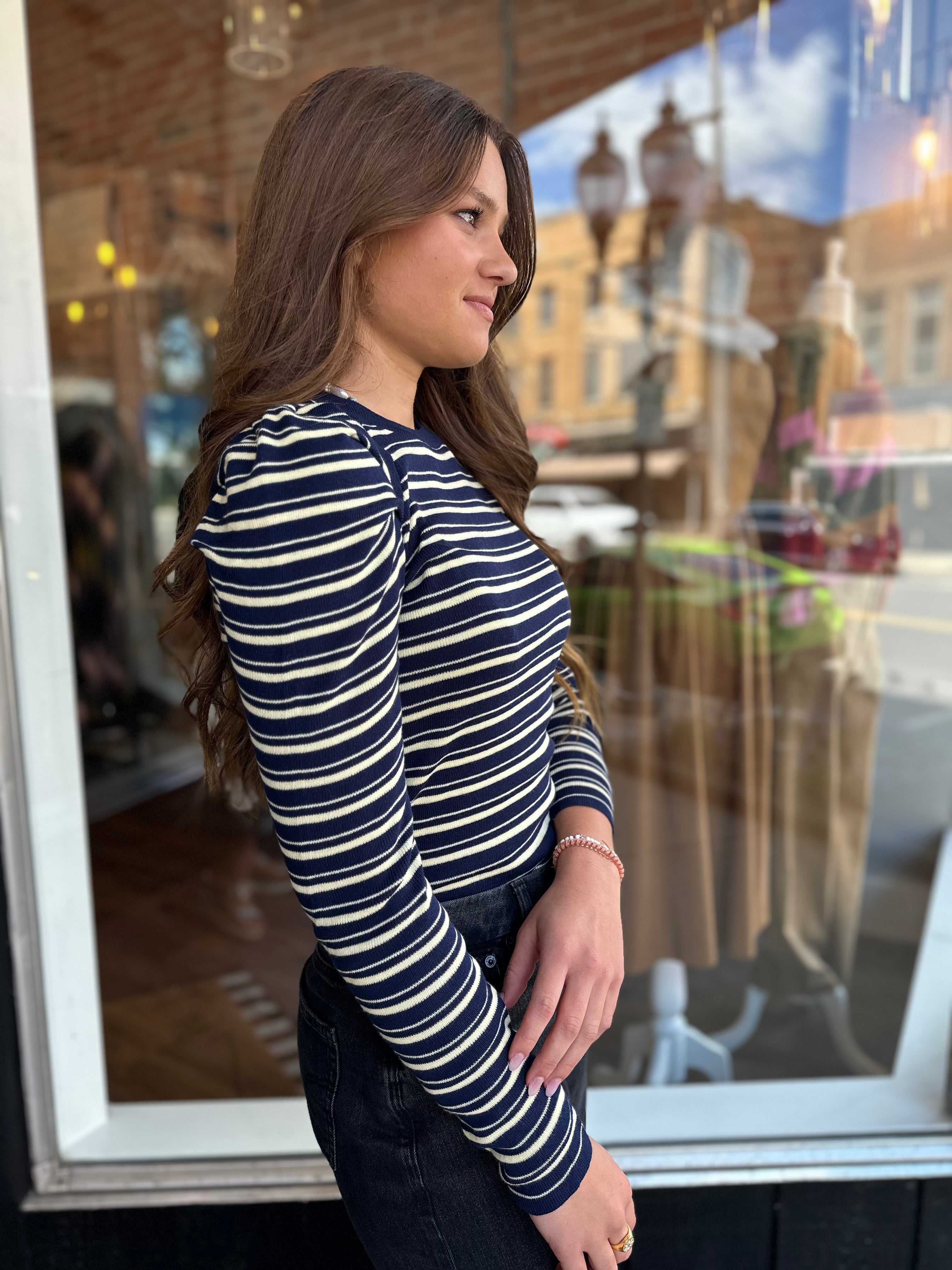 Wally Stripe Knit Top