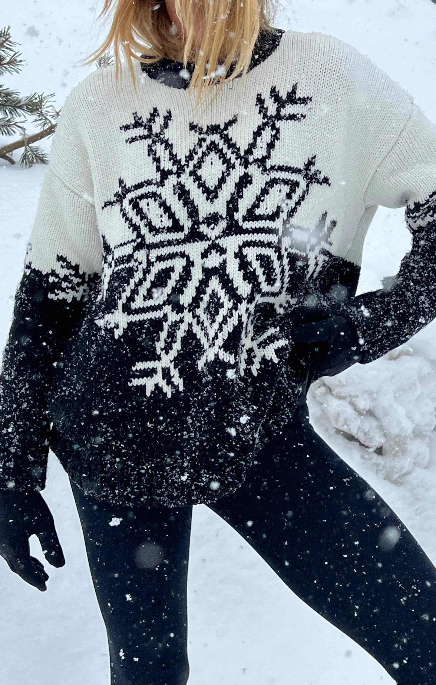 Snowflake Knit Sweater