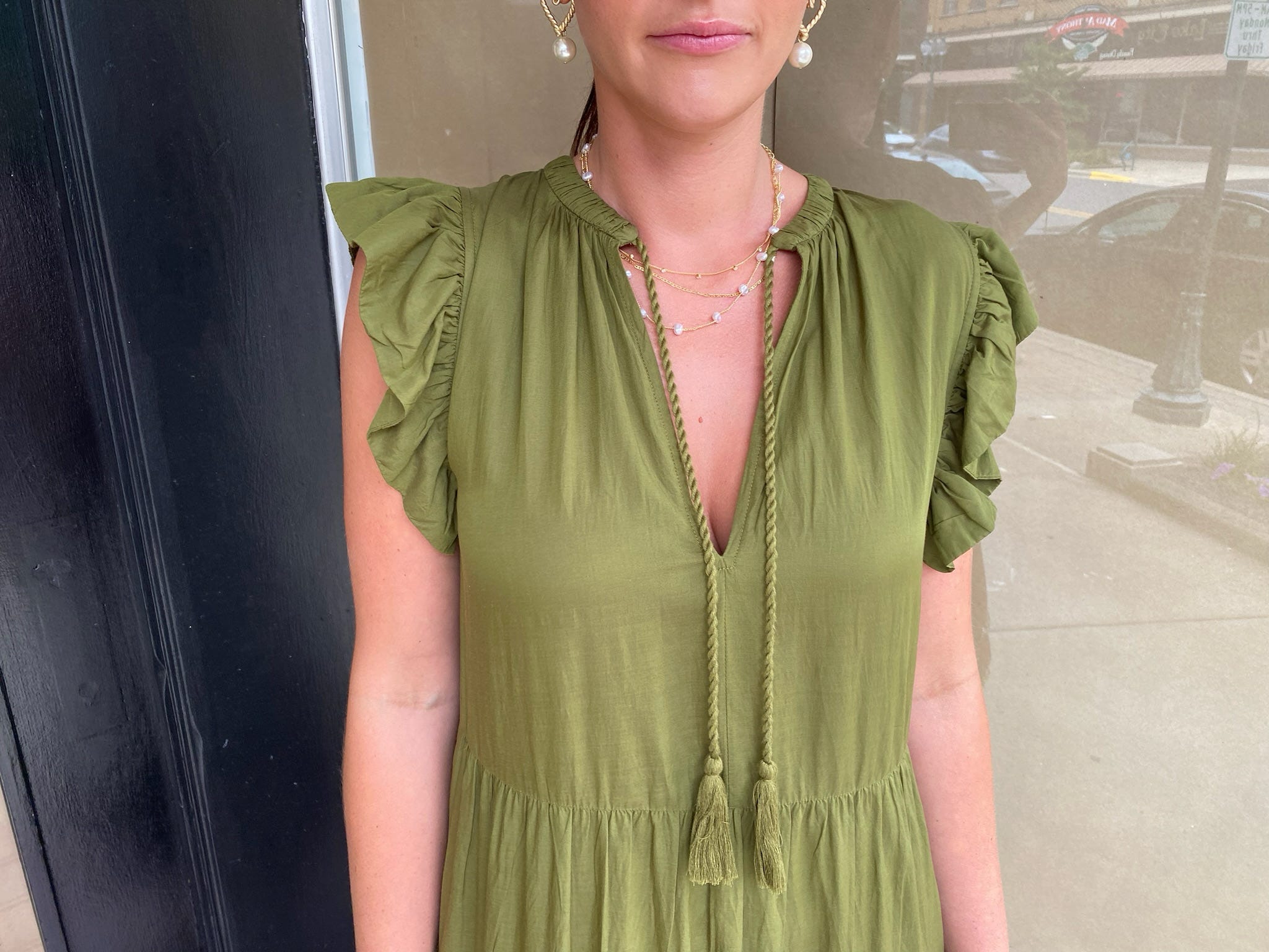 Neve Olive Green Dress