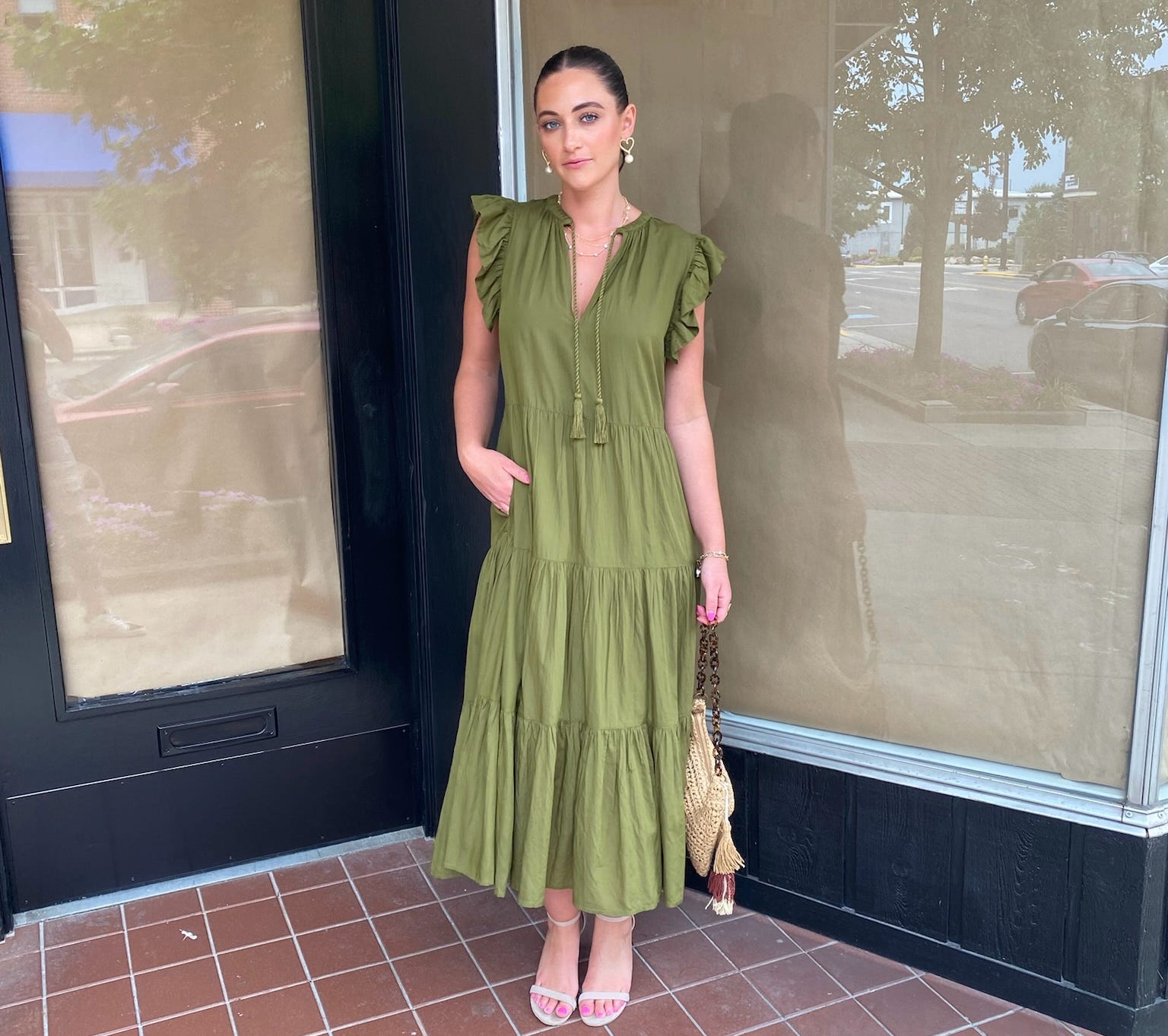 Neve Olive Green Dress