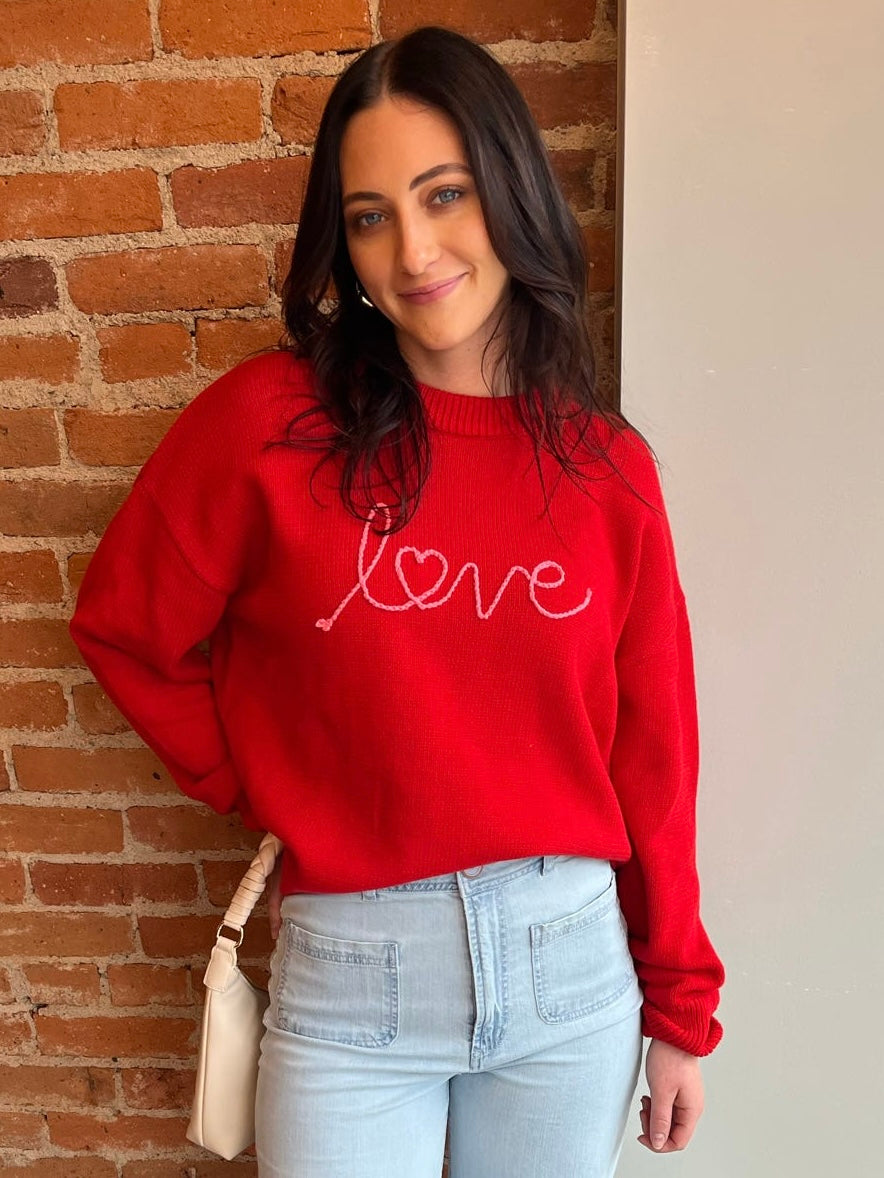 Love Notes Boyfriend Sweater