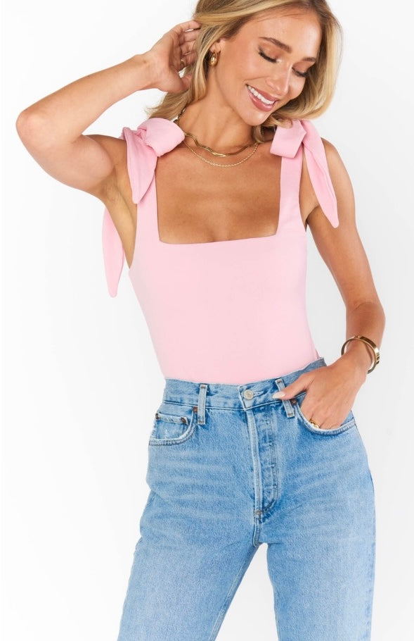 Gidget Bodysuit Pink Stretch