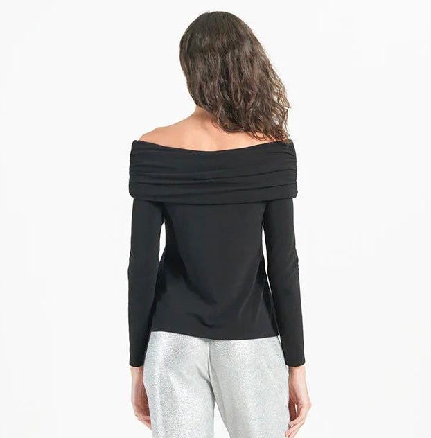 Knit Ruched Off Shoulder Top