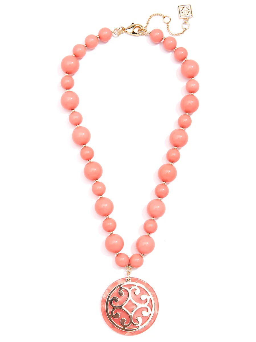 Coral statement necklace