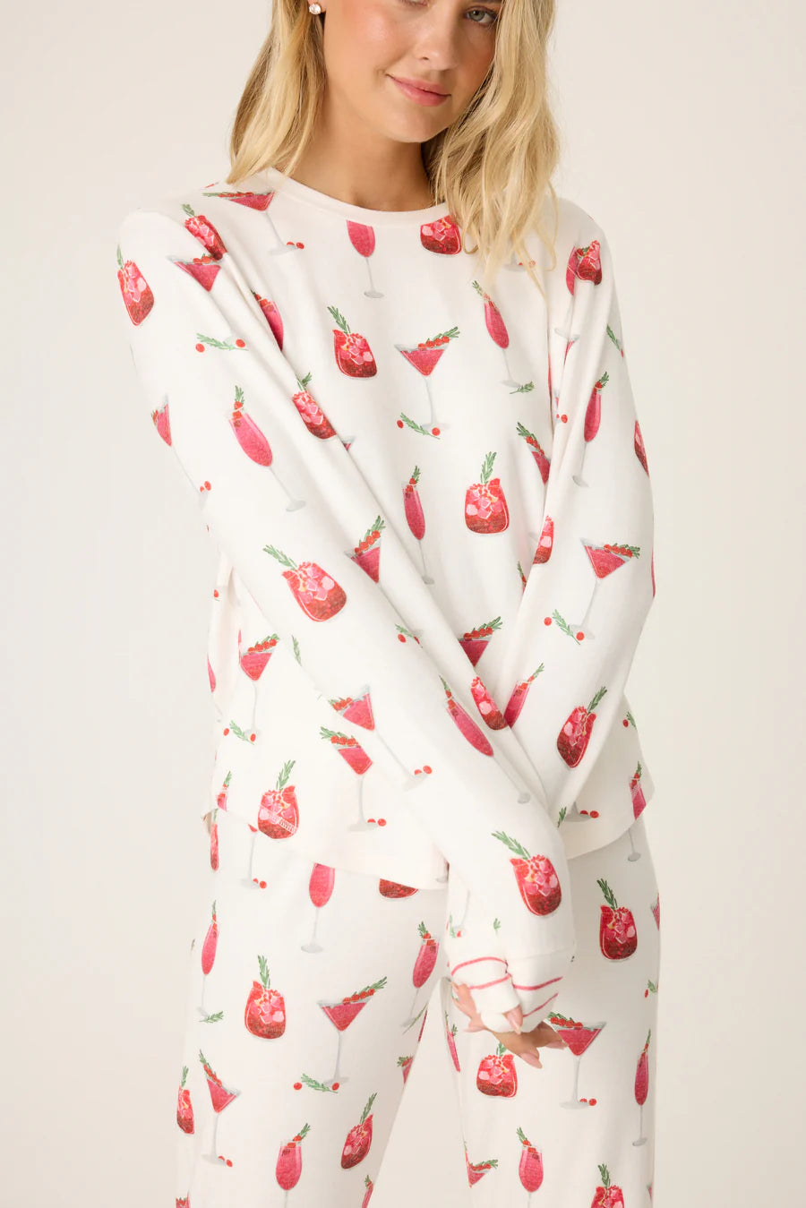 Cranberry Cocktail Pajama Top