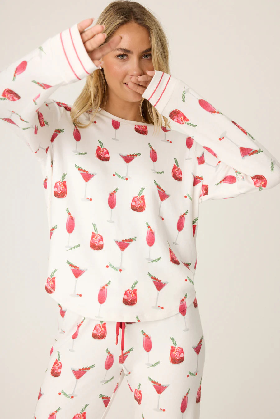 Cranberry Cocktail Pajama Top