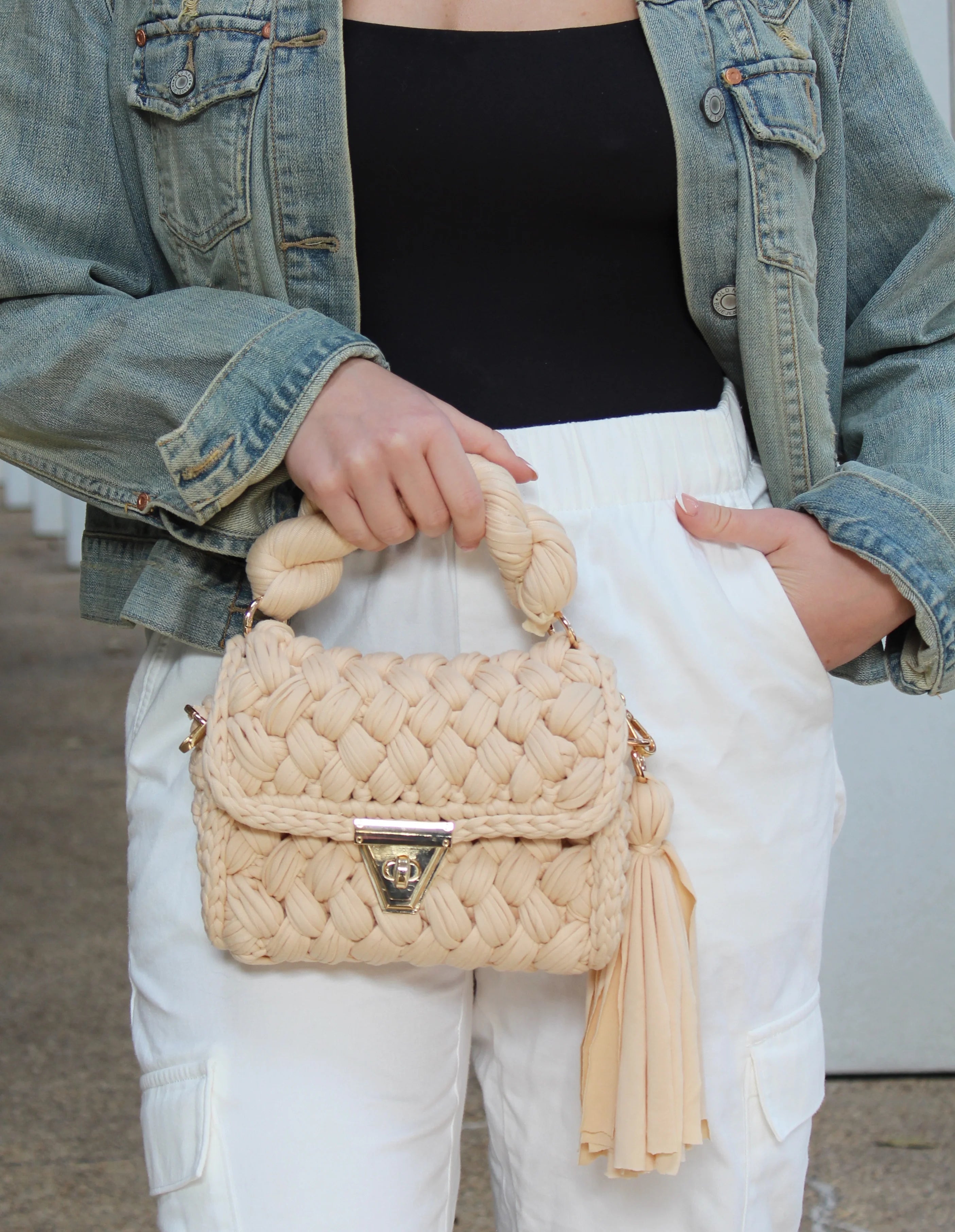 Ivory Montego Woven Bag