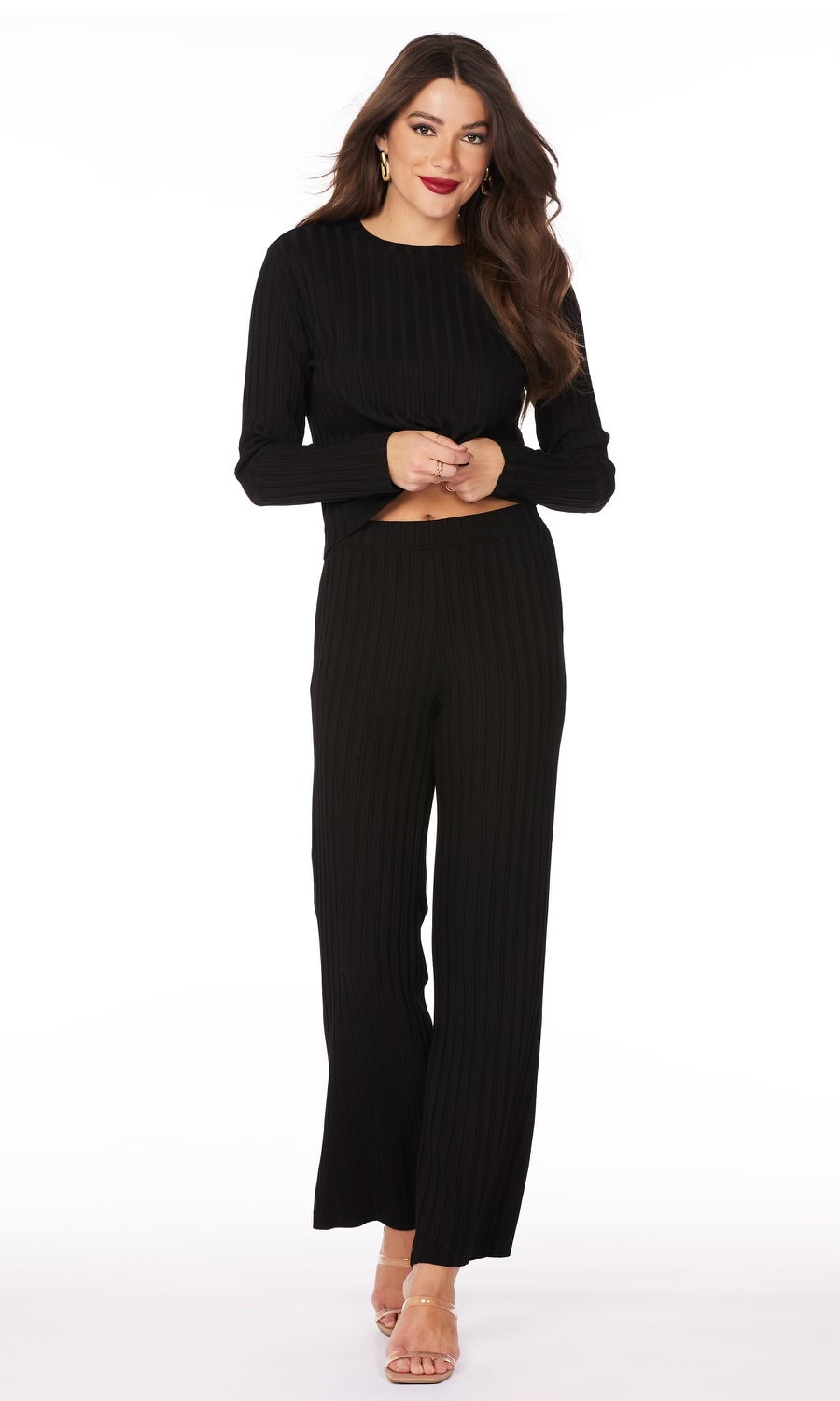 Lucia Ribbed Straight Leg Pant