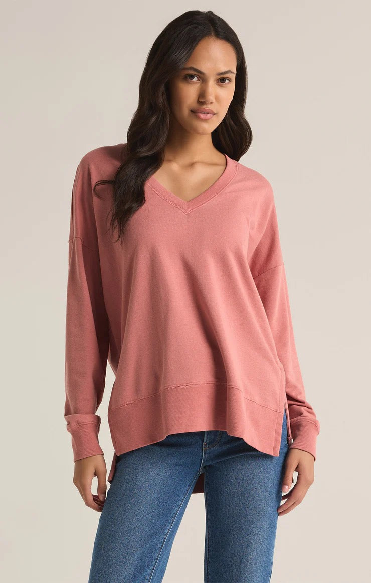 Modern V-Neck Weekender Rosebud