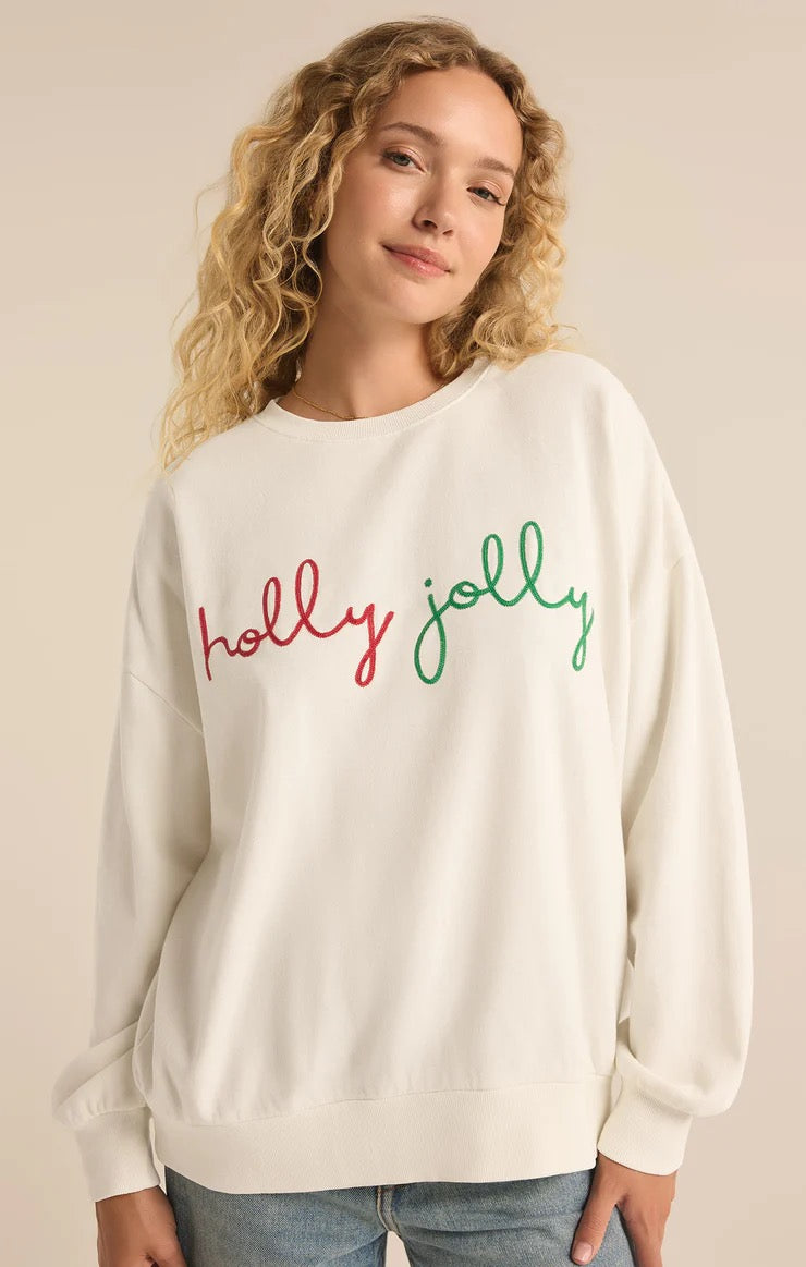 Holly Crewneck Embroidered Sweatshirt