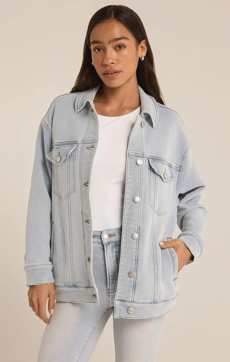 Miles Denim Jacket Sun Bleached Indigo