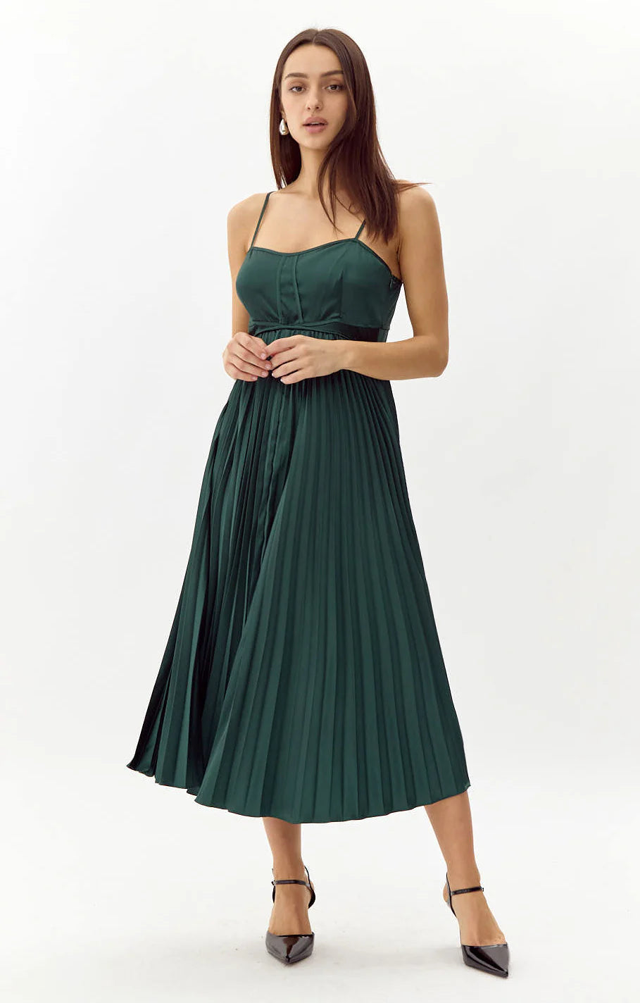 Rita Pleated Midi Dress